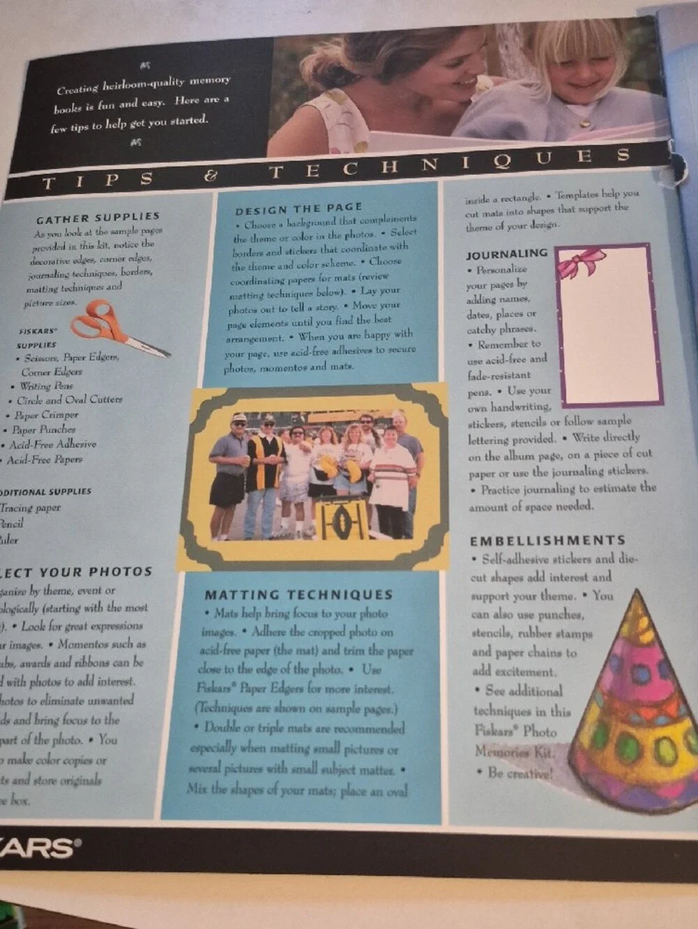 Fiskars Party Scrapbook Photo Memories Kit - C.1990s UNUSED